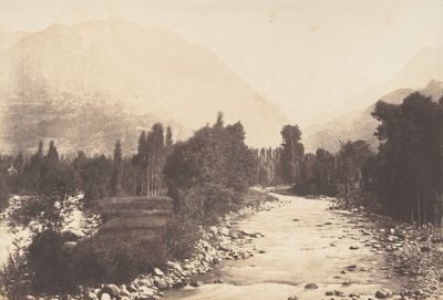 Lur-dalen tatt fra Sasie-veien i St-Sauveur, 1850. av Joseph Vigier