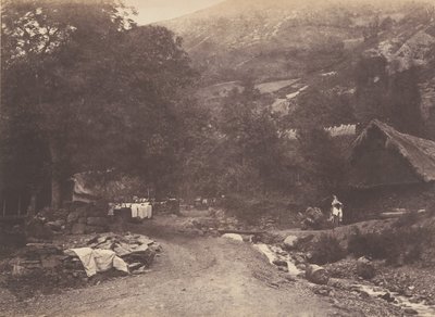 Landsbyen Montaubant hentet fra Luchon, 1853. av Joseph Vigier