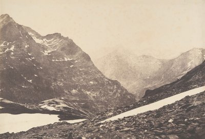 Utsikt over delen av Maladetta og fjellene fra toppen av havnen i Vénasque, 1853. av Joseph Vigier