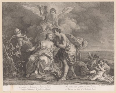 Bacchus og Ariadne på øya Naxos av Joseph Wagner (possibly)