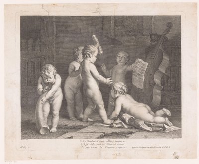 Fem musikkskapende barn av Joseph Wagner