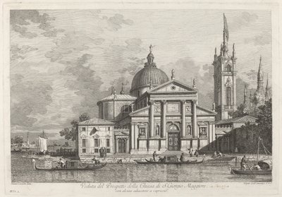 Visning av prospektet til kirken S. Giorgio Maggiore av Joseph Wagner after Canaletto
