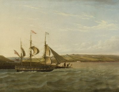 A Ship Passing Portishead, ca. 1832 (olje på lerret) av Joseph Walter