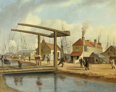 Monmouthshire-kanalen i Newport, 1800-1850 av Joseph Walter