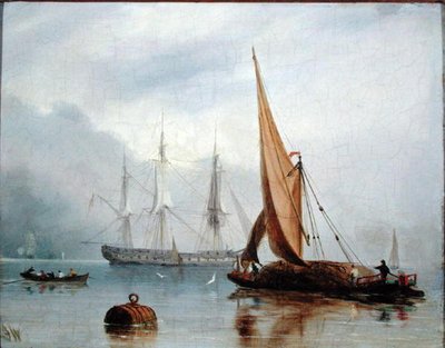 A Tranquil Day (olje på panel) av Joseph Walters