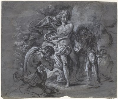 Konkurransen mellom Apollo og Pan før kong Midas av Joseph Werner