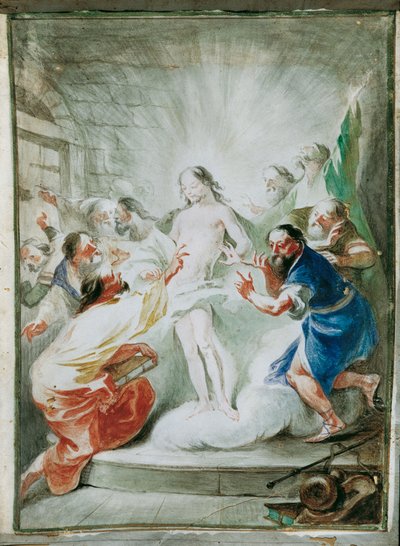Den oppstandne Kristus viser seg for disiplene av Joseph Winterhalder d. J.