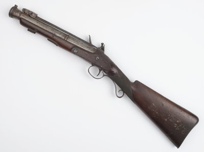 Blunderbuss med fjærbajonett utstedt til Irish Volunteers, ca. 1815 (blunderbuss, flintlock) av Joseph Wood