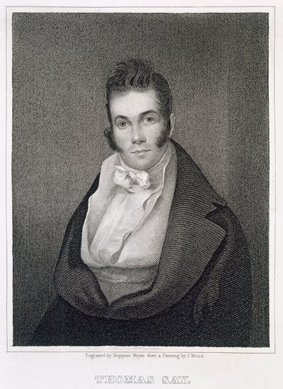 Thomas Say (1787-1834), gravert av Henry Hoppner Meyer (1787-1847) av Joseph Wood