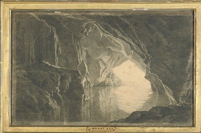 En grotte i Salernobukten, kveld, ca. 1800 av Joseph Wright of Derby