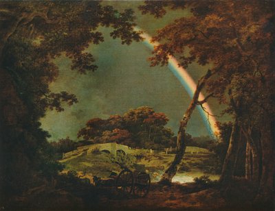 Landskap med en regnbueeffekt, 1794, 1930. av Joseph Wright of Derby