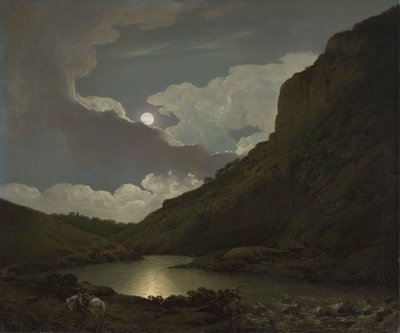 Matlock Tor av Moonlight av Joseph Wright of Derby