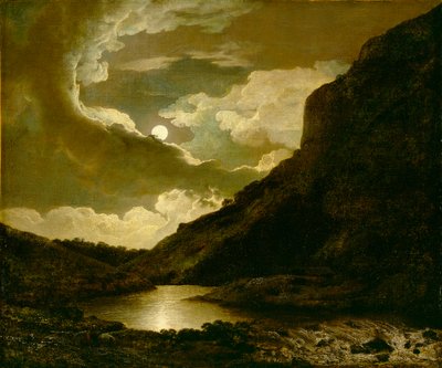 Matlock Tor av Moonlight, ca. 1778 av Joseph Wright of Derby