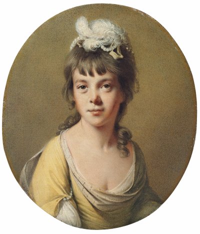 Portrett av frøken Harriet Hope av Joseph Wright of Derby