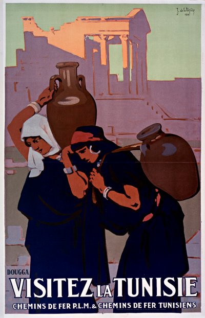 Dougga. Besøk Tunisia, 1929. av Joseph de La Nézière