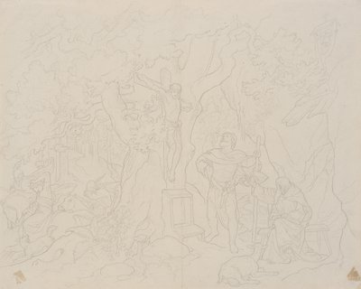 Scene fra legenden om Christopher av Joseph von Fuhrich