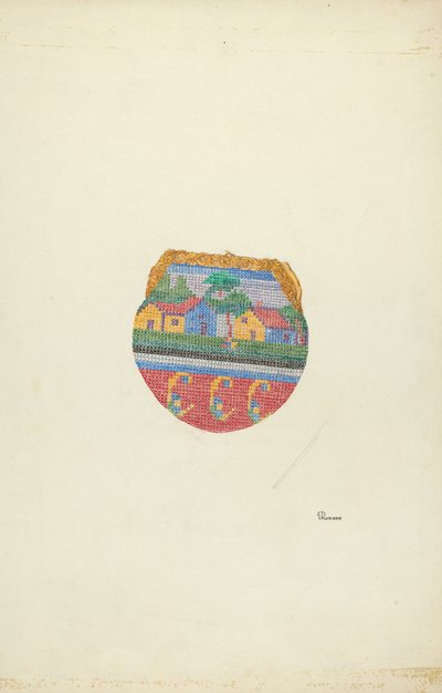 Pung med perler, ca. 1937. av Josephine C. Romano