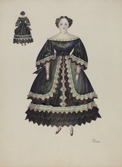Dukke - Minerva Pratt, ca. 1937. av Josephine C. Romano