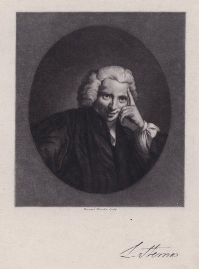Laurence Sterne , irsk forfatter og prest, forfatter av Tristram Shandy (gravering) av Joshua (after) Reynolds