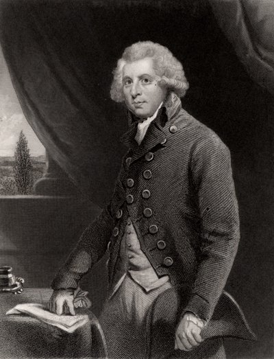Portrett av Richard B. Sheridan av Joshua (after) Reynolds