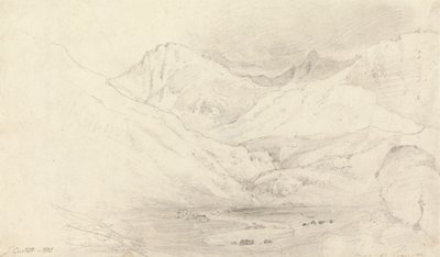 The Valley of Nant Ffrancon, Caernarvonshire av Joshua Cristall