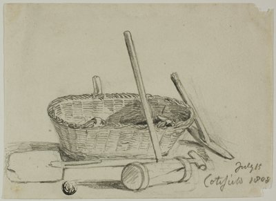 Flettkurv, hammer, spade, plukk av Joshua Cristall