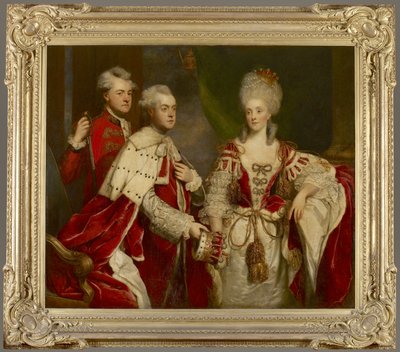 George, 2nd Earl Harcourt, hans kone Elizabeth og bror William, 1780 av Joshua Reynolds