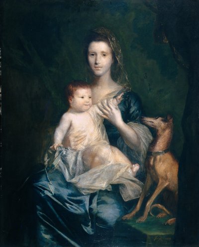 Jane Hamilton, kone til 9. Lord Cathcart, og hennes datter Jane, senere hertuginne av Atholl av Joshua Reynolds