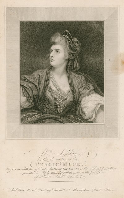 Fru Sarah Siddons, skuespillerinne, i karakteren til Tragic Muse av Joshua Reynolds