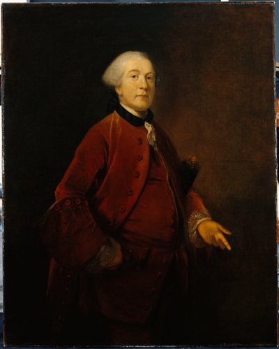 Portrett av George Ashby, stående, trekvart lengde, iført jakke og vest av Joshua Reynolds