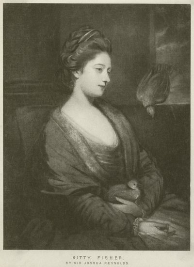 Portrett av Kitty Fisher (gravyr) av Joshua Reynolds