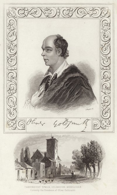 Portrett av Oliver Goldsmith av Joshua Reynolds
