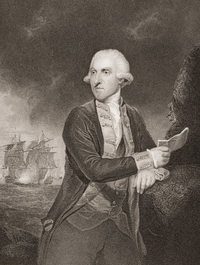 Samuel Hood, 1st Viscount Hood, illustrasjon fra 