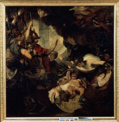 Spedbarnet Hercules kveler slangene, 1786-88 av Joshua Reynolds