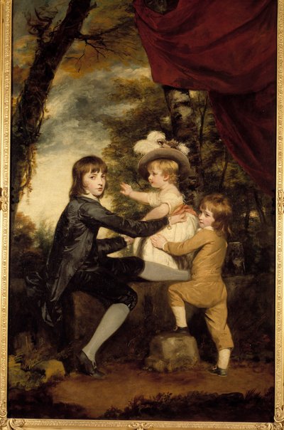 Lammebarna. Maleri av Joshua Reynolds (1723-1792). 18. århundre. Privat samling av Joshua Reynolds