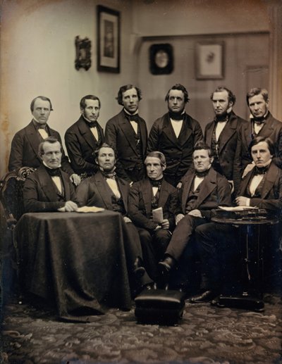 Boston Lawyers or Clergymen, ca. 1850. Skapere: Josiah Johnson Hawes, Albert Sands Southworth. av Josiah Johnson Hawes, Albert Sands Southworth