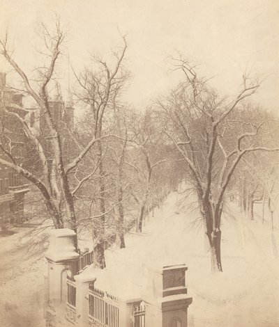 Boston Common Snow Scene, 1850-tallet. av Josiah Johnson Hawes