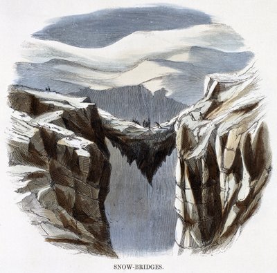 Snow-Bridges, fra Phenomena of Nature, 1849 av Josiah Wood Whymper