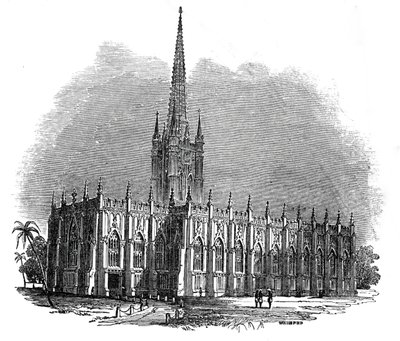 St. Paul's Cathedral, Calcutta, 1845. av Josiah Wood Whymper