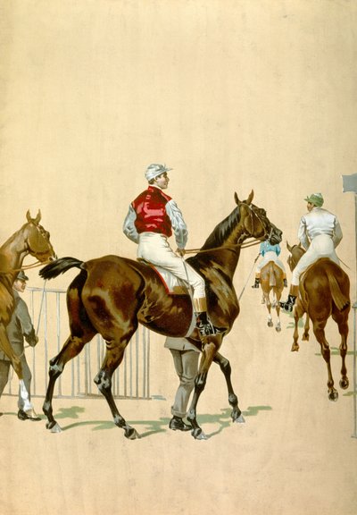 Hester og jockeyer, 1900-tallet (illustrasjon) av Josse Photo