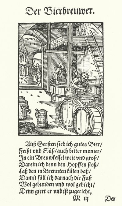 The Brewer (gravering) av Jost (after) Amman
