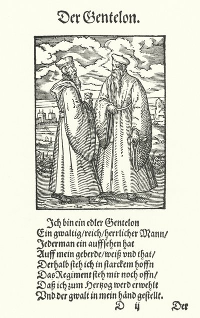 The Noblemen (gravering) av Jost (after) Amman