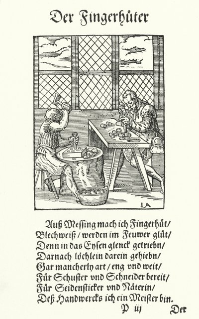The Thimble Maker (gravering) av Jost (after) Amman