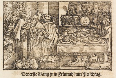 En ny kokebok av Marx Rumpolt. Den første illustrerte tyske kokeboken, 1604. av Jost Amman