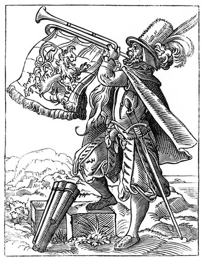 Militær trompetist, 1500-tallet 1849. av Jost Amman