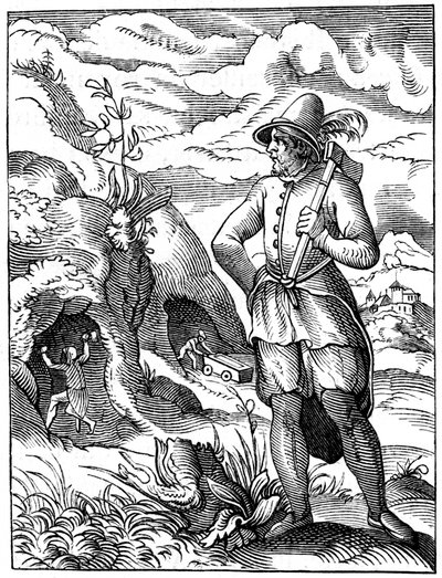 Gruvearbeider, 1500-tallet 1849. av Jost Amman
