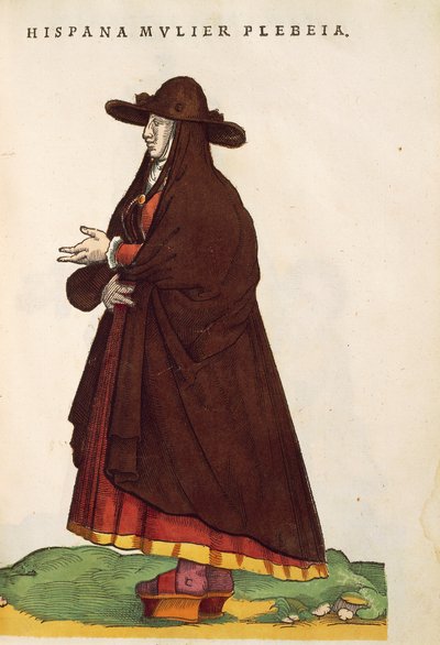 Spansk bondekvinne. Fra Habitus of the Chief People, av Jost Amman av Jost Amman