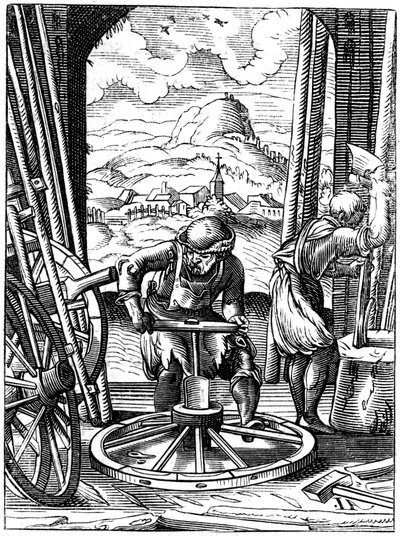 Wheelwright, 1500-tallet 1849. av Jost Amman