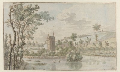 Landskap med Huis Kluys, nær Brussel av Josua de Grave (attributed to)