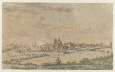 Utsikt over Scherpenheuvel, Flamsk-Brabant av Josua de Grave (attributed to)